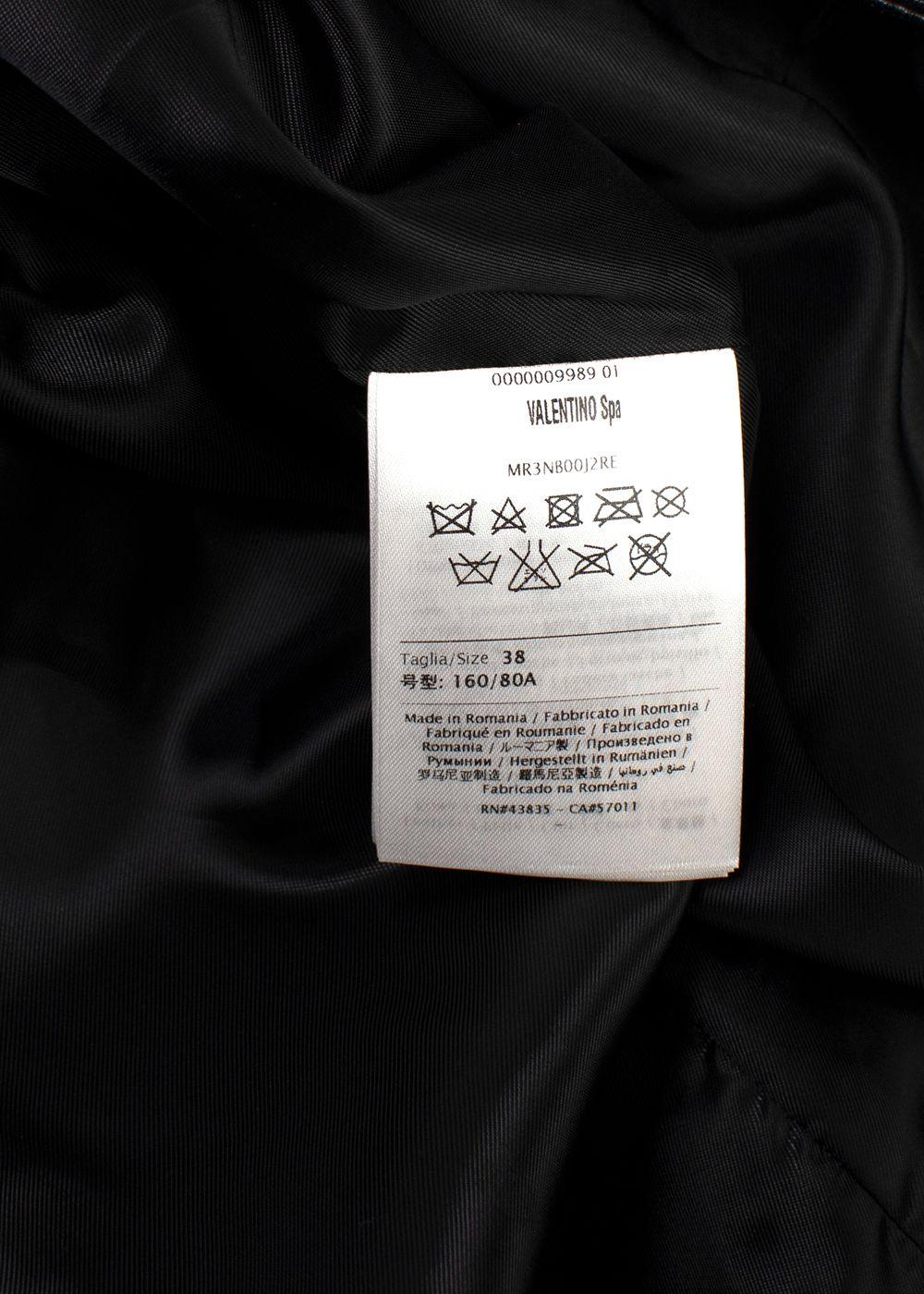 Red Valentino Black Embroidered Leather Jacket