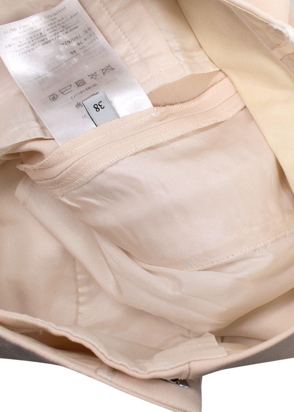 Valentino Cream Tailored Cropped Trousers