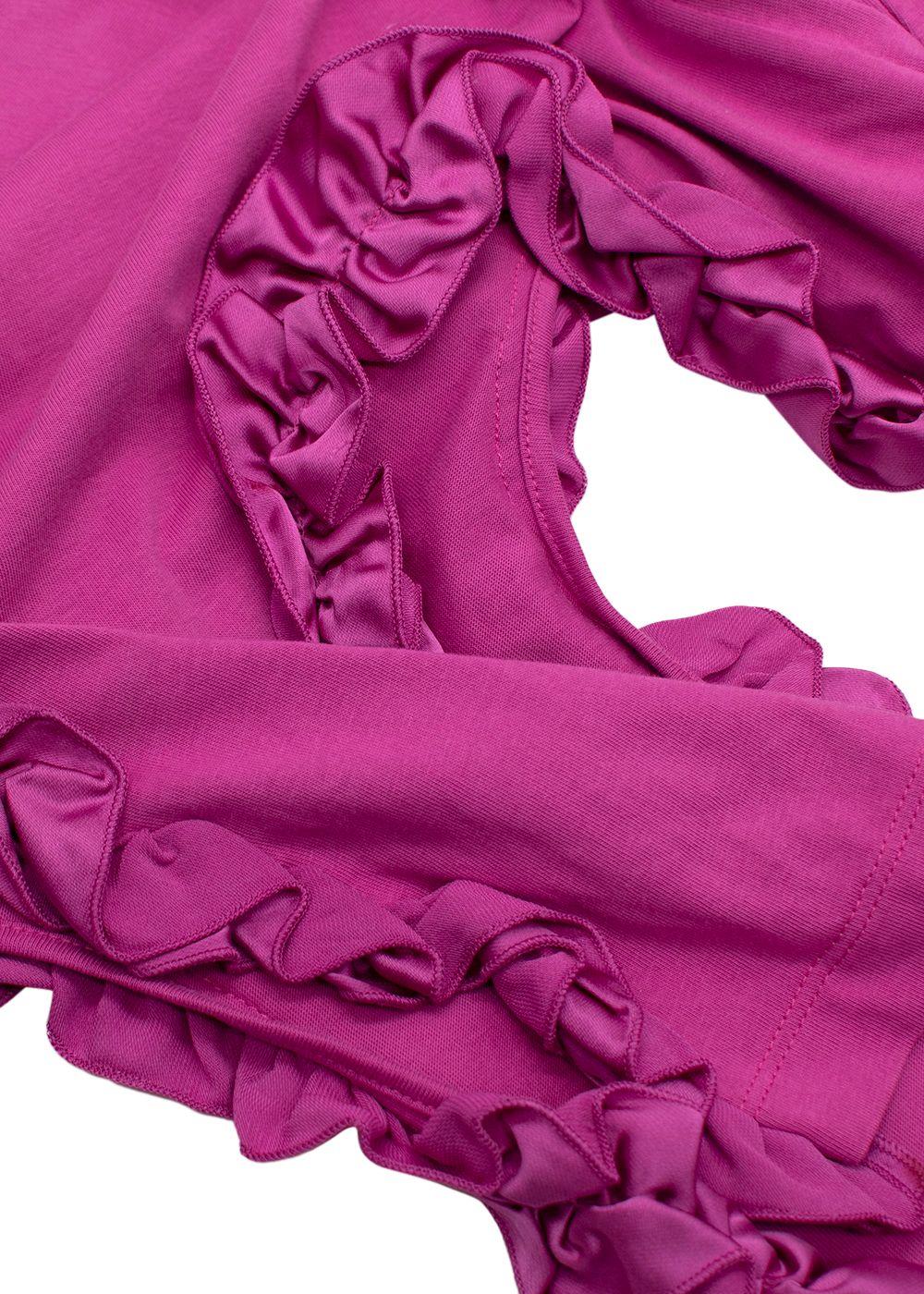 Christopher Kane Pink Ruffle Trim T-Shirt