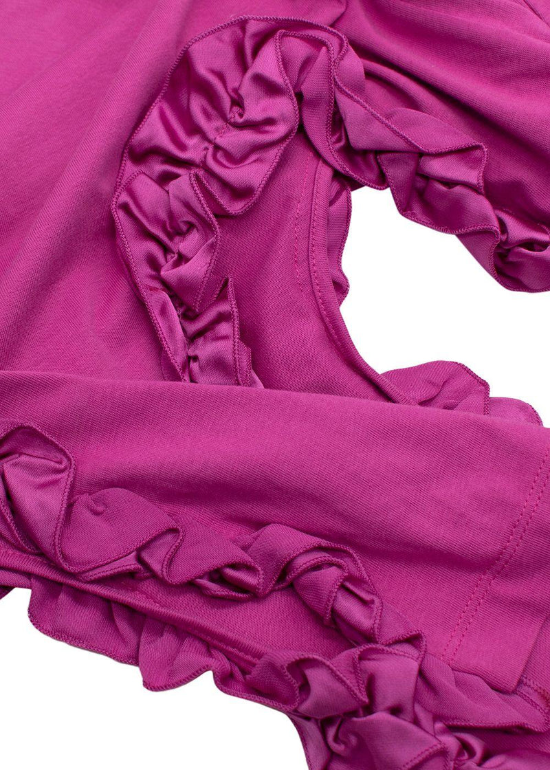 Christopher Kane Pink Ruffle Trim T-Shirt