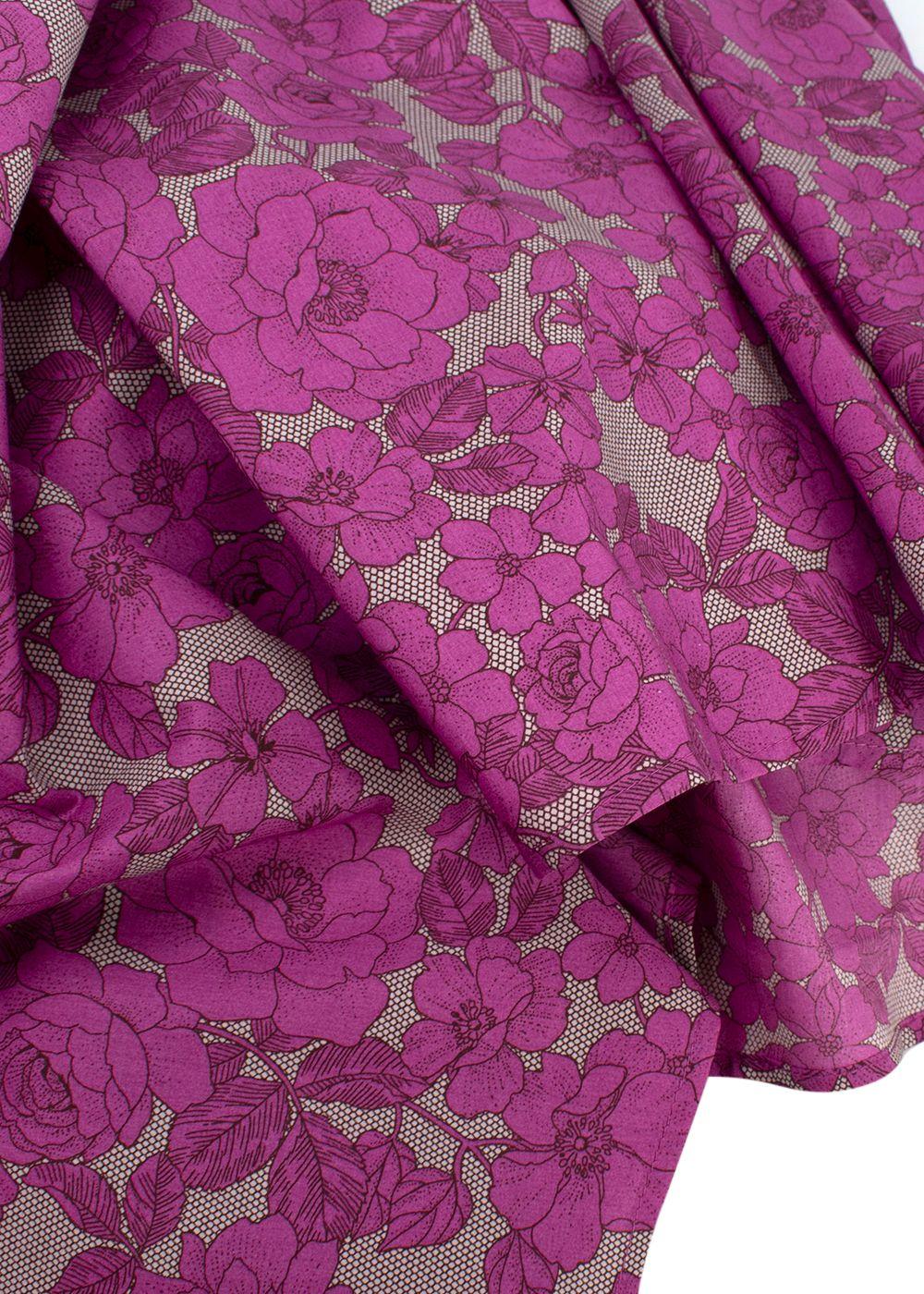 Elegant Embroidery Purple Belted Embroidered Kaftan