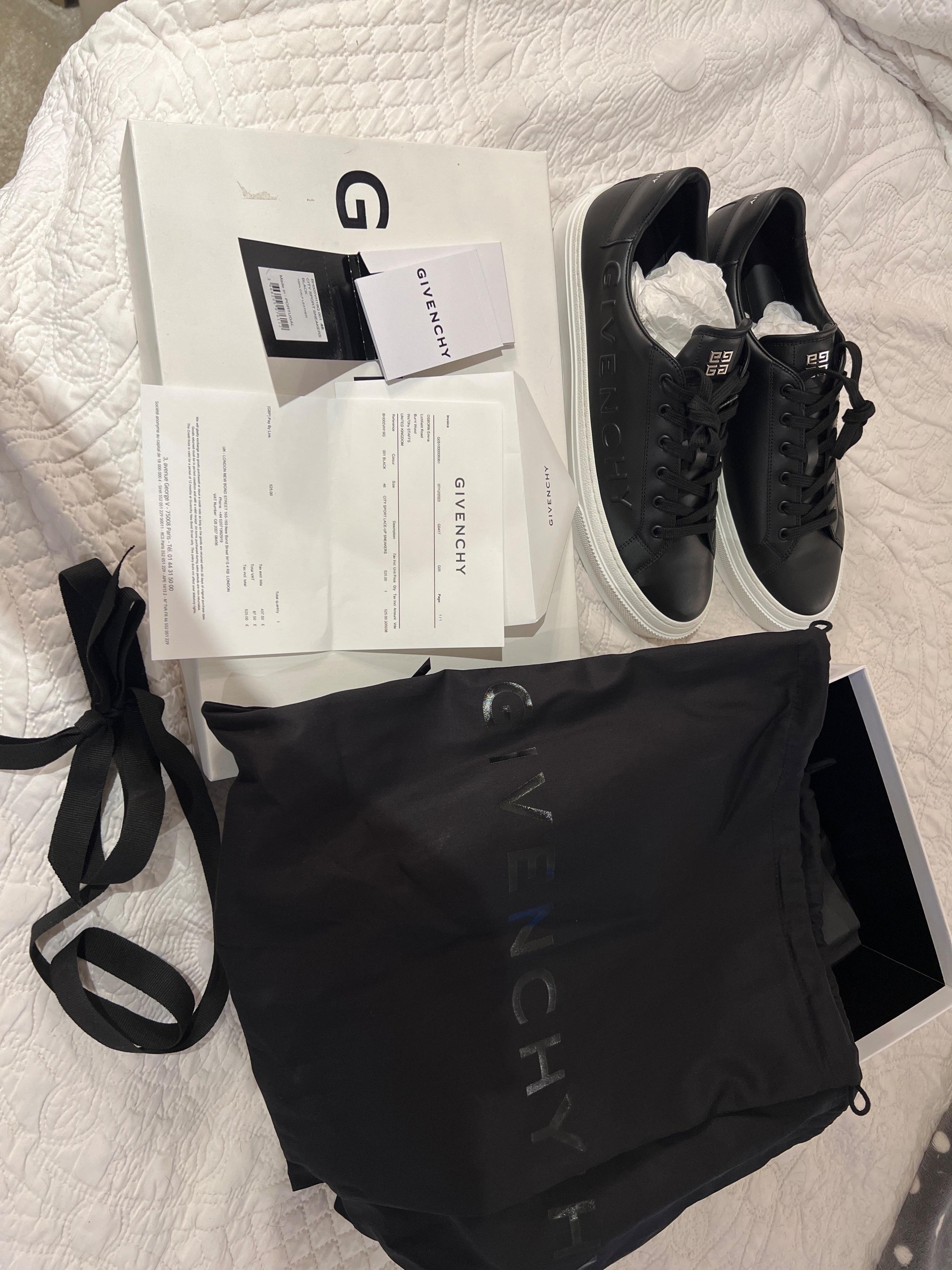 Givenchy Black Leather Trainers