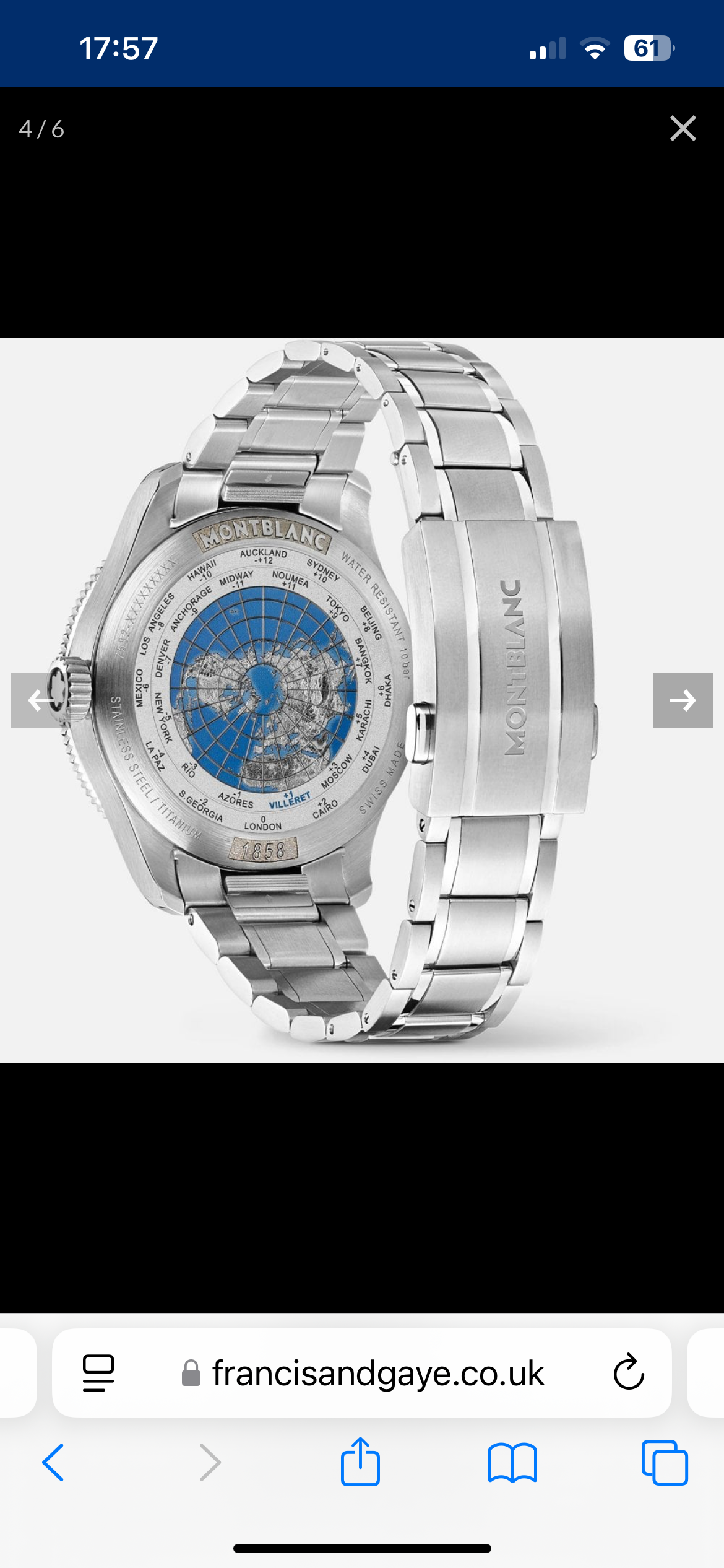Mont Blanc 42mm 1858 GMT Automatic Date Watch
