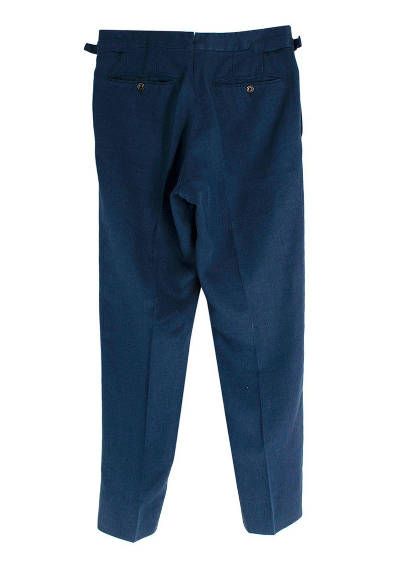 Tom Ford Navy Linen Trousers