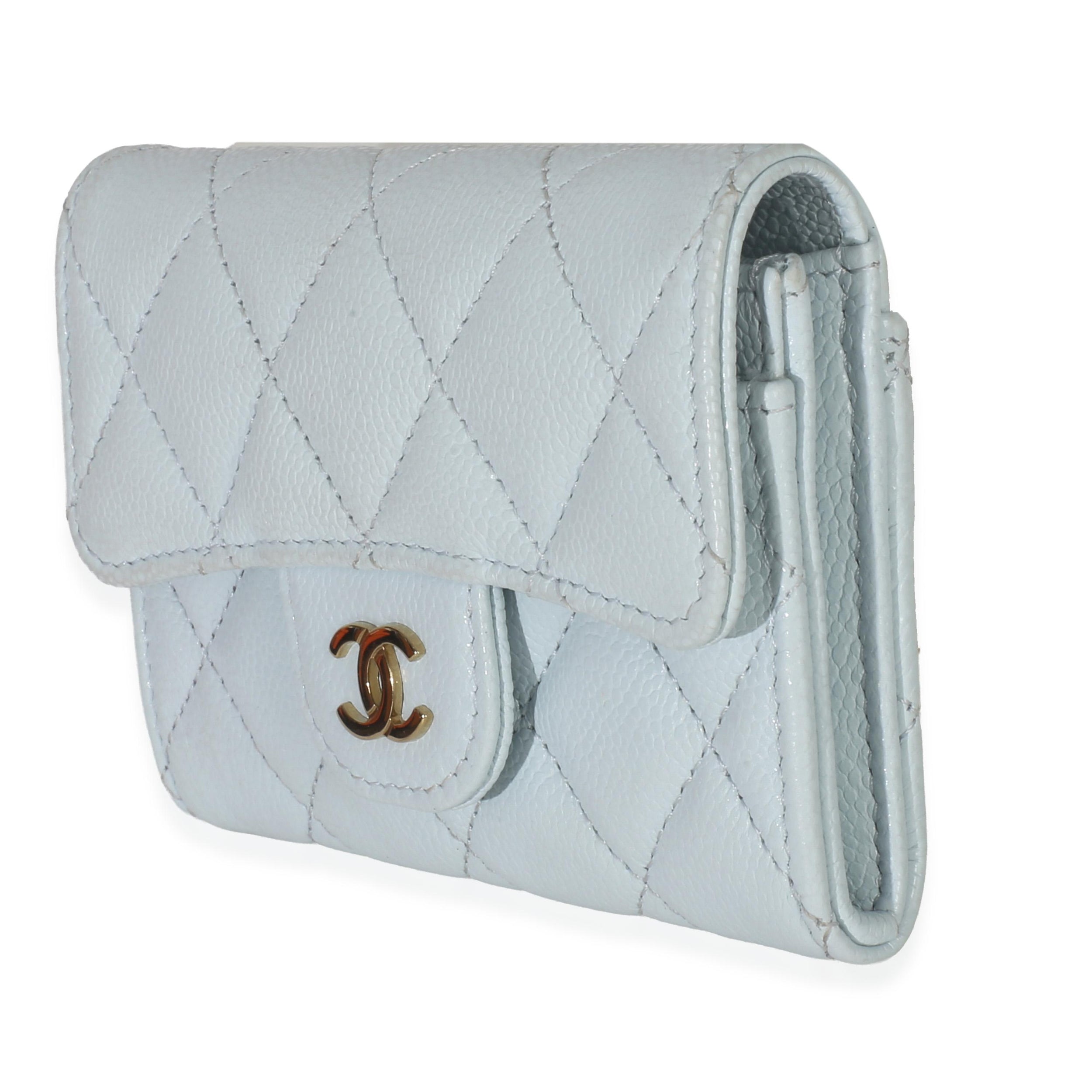 Chanel  Quilted Caviar Flap Card Holder