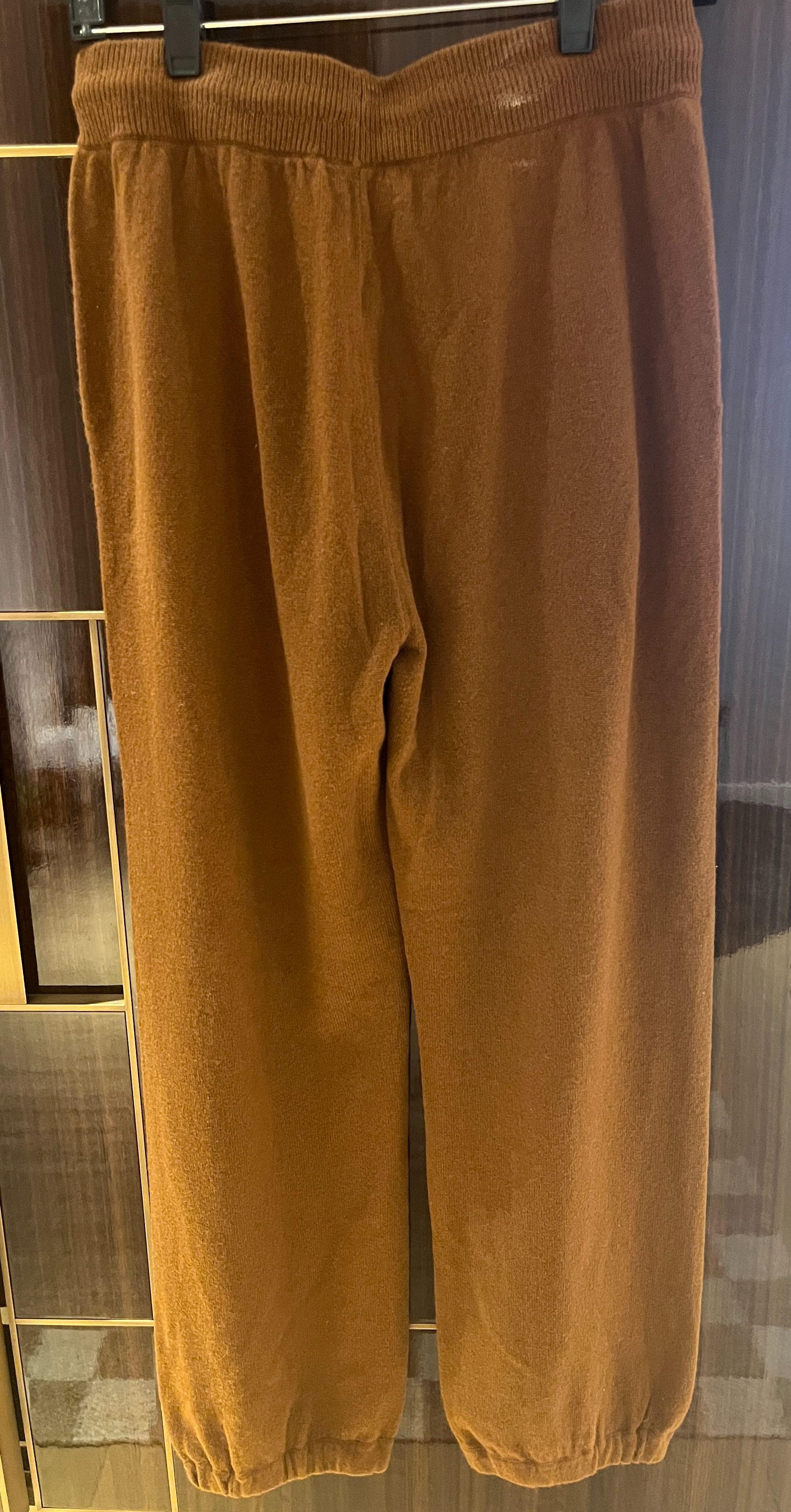 Nili Lotan Brown Cashmere Trackies