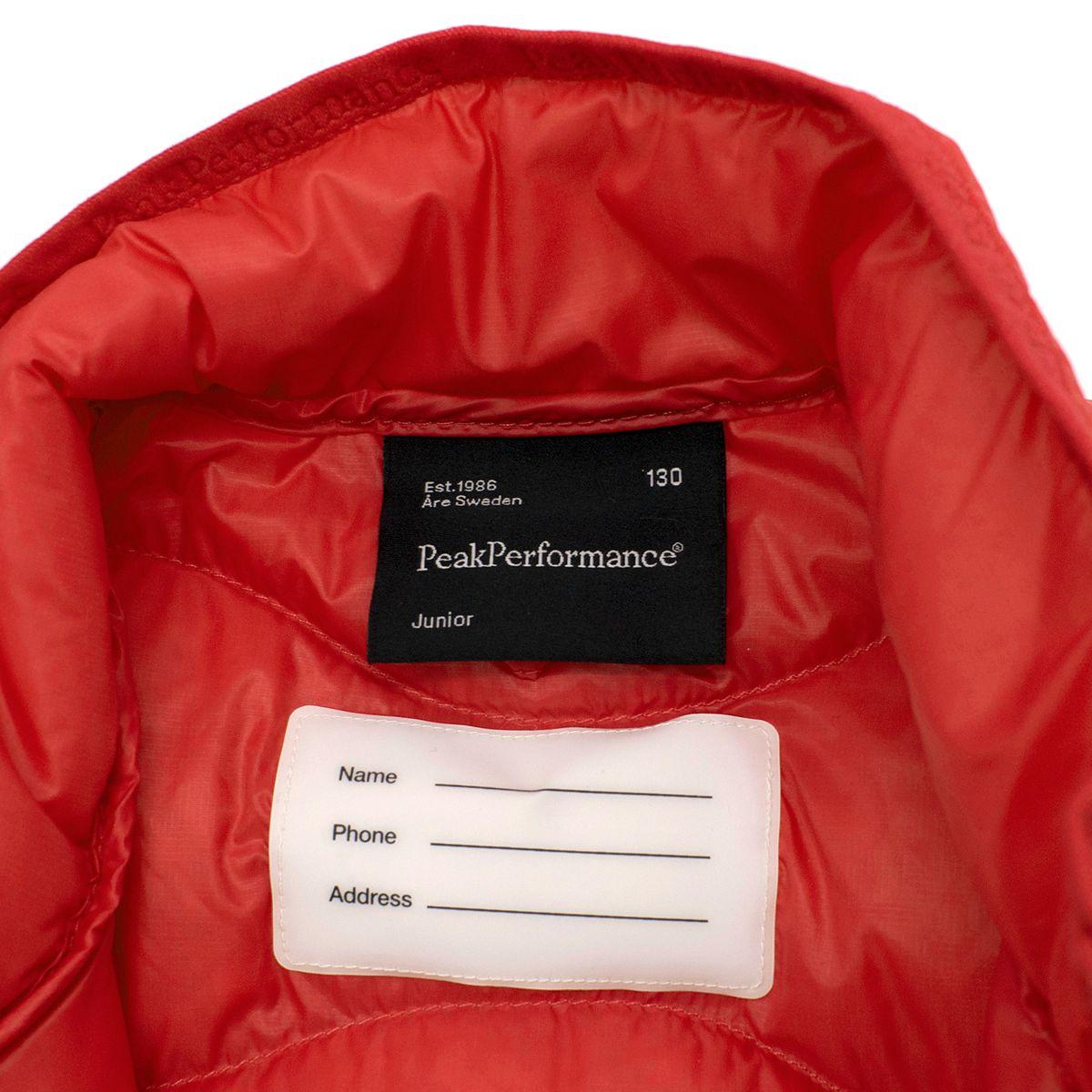 Peak performance Junior Red Unisex Puffer Jacket