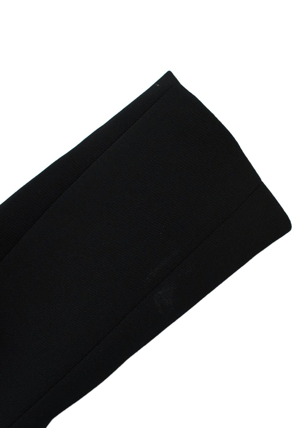 Off Shoulder Black Virgin Wool Top