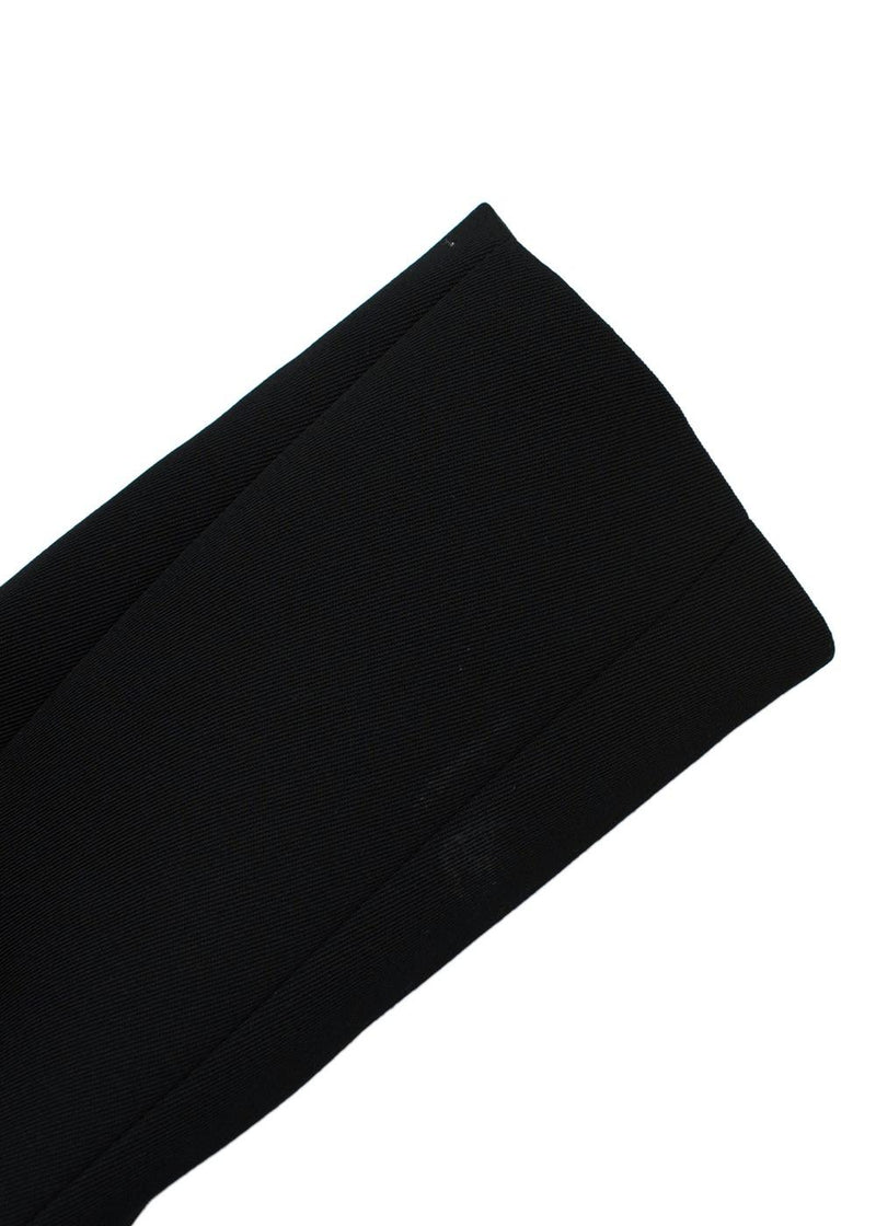 Off Shoulder Black Virgin Wool Top