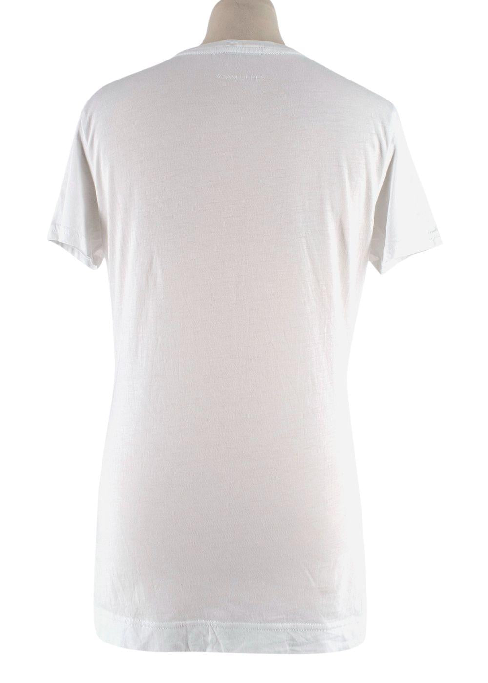 Adam Lippes White Cotton V-neck T-shirt