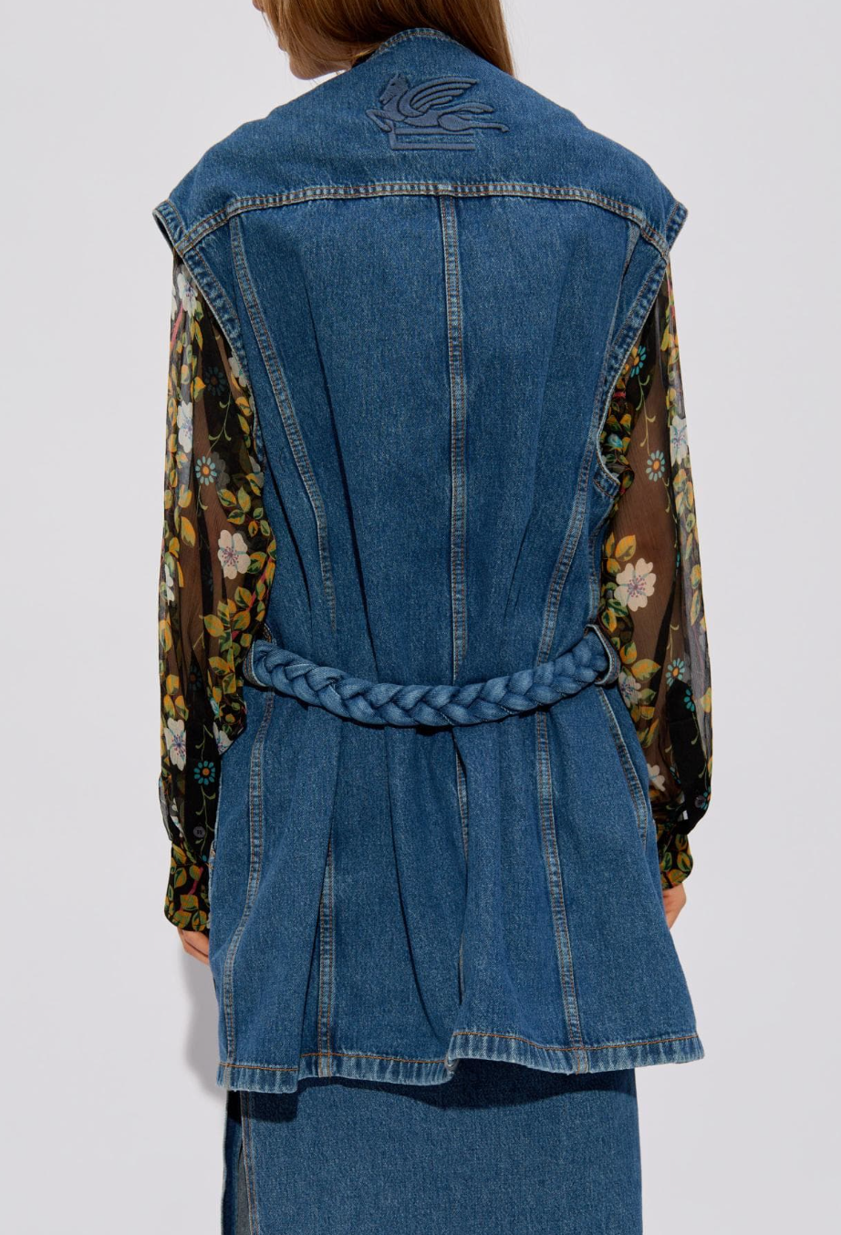 Etro Long Denim Vest