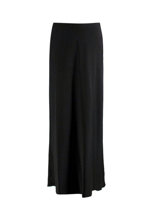 Simkhai Black Satin Midi Skirt
