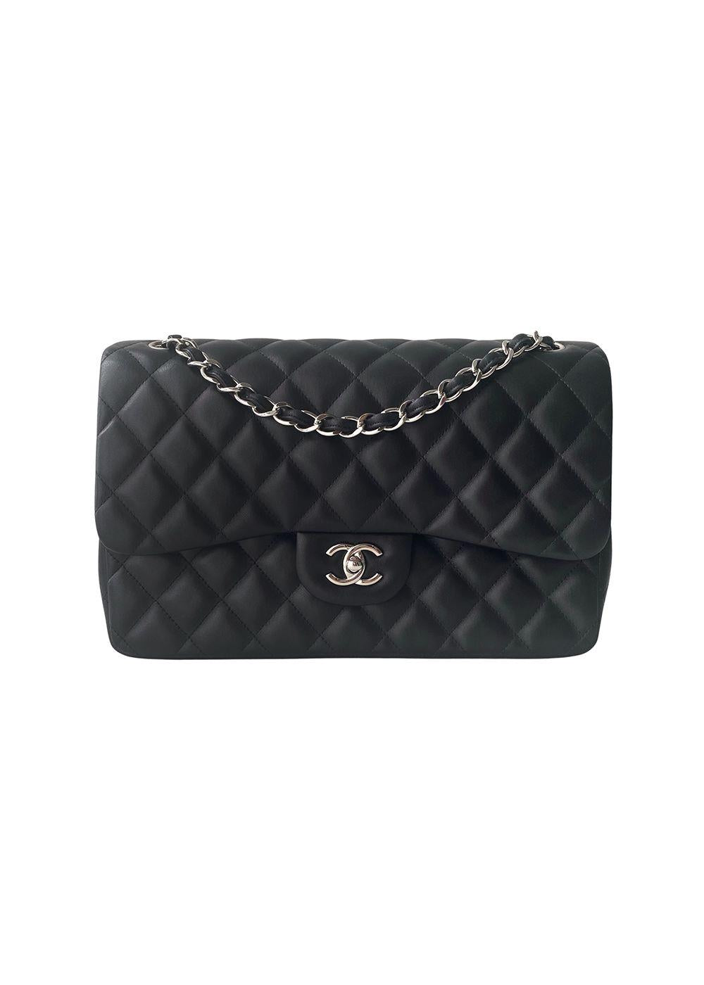 Quilted Lambskin Classic Jumbo Double Flap