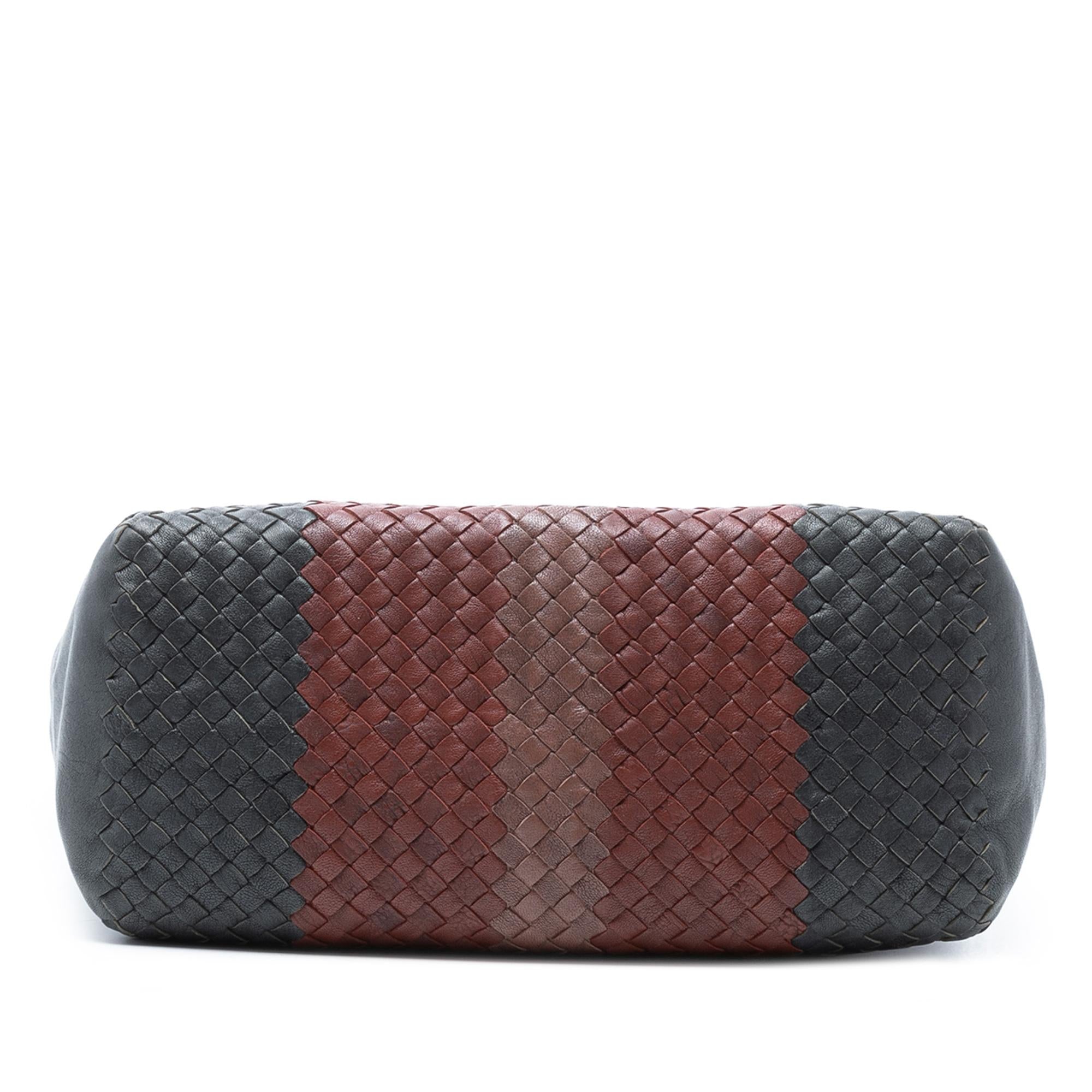 Bottega Veneta Grey Tricolor Nappa Intrecciato Convertible Tote