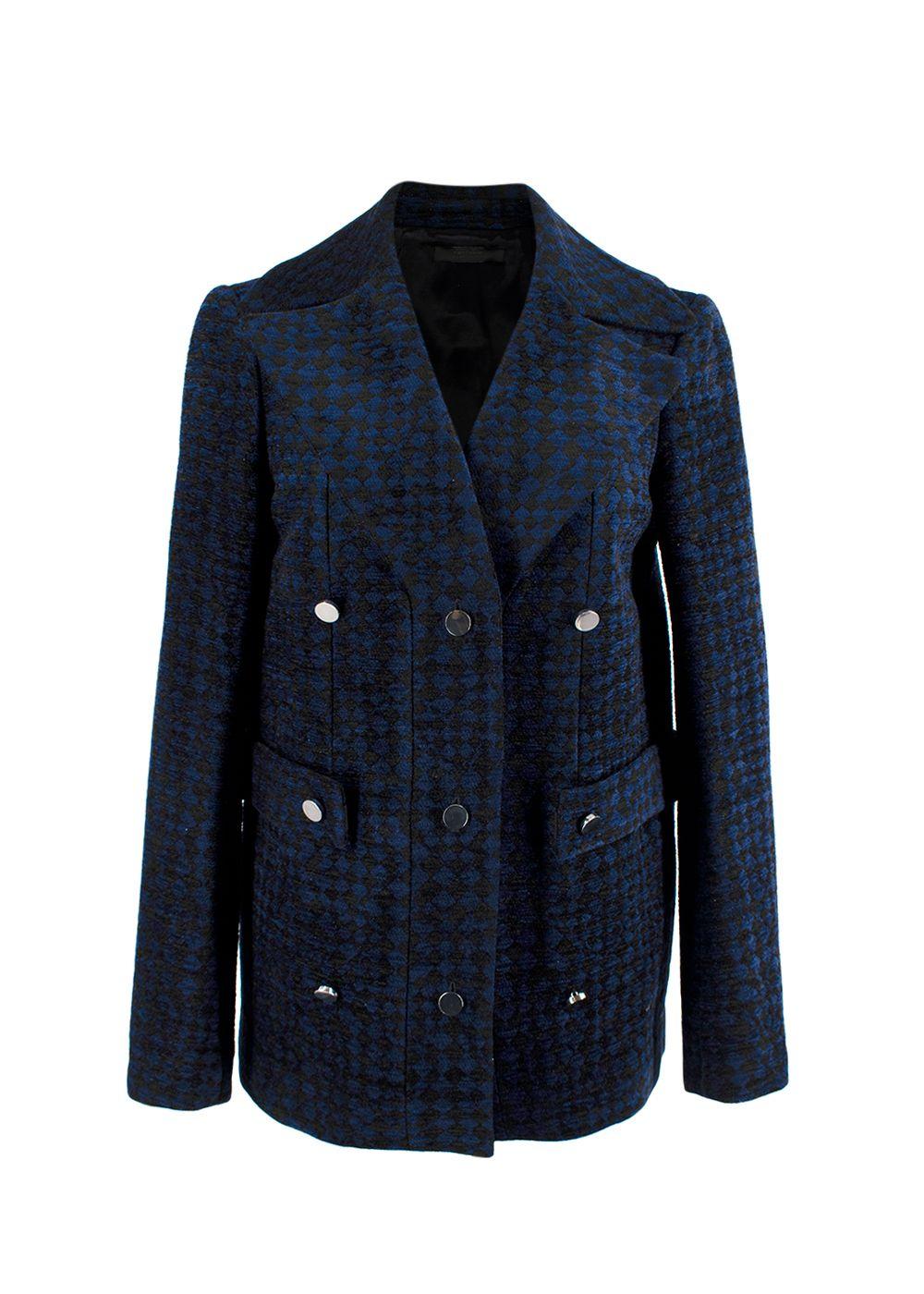 The Row Black and Blue Embroidered Glitter Jacket