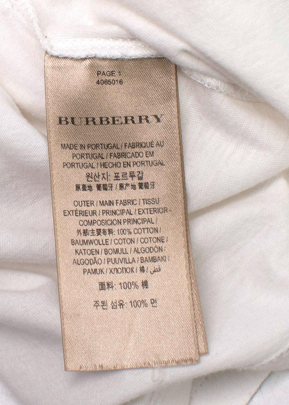 Burberry White London Print T-shirt