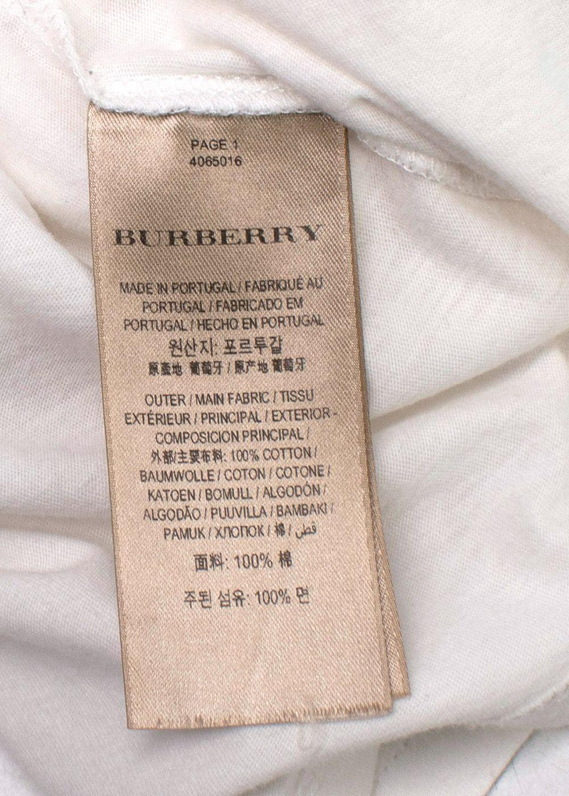 Burberry White London Print T-shirt