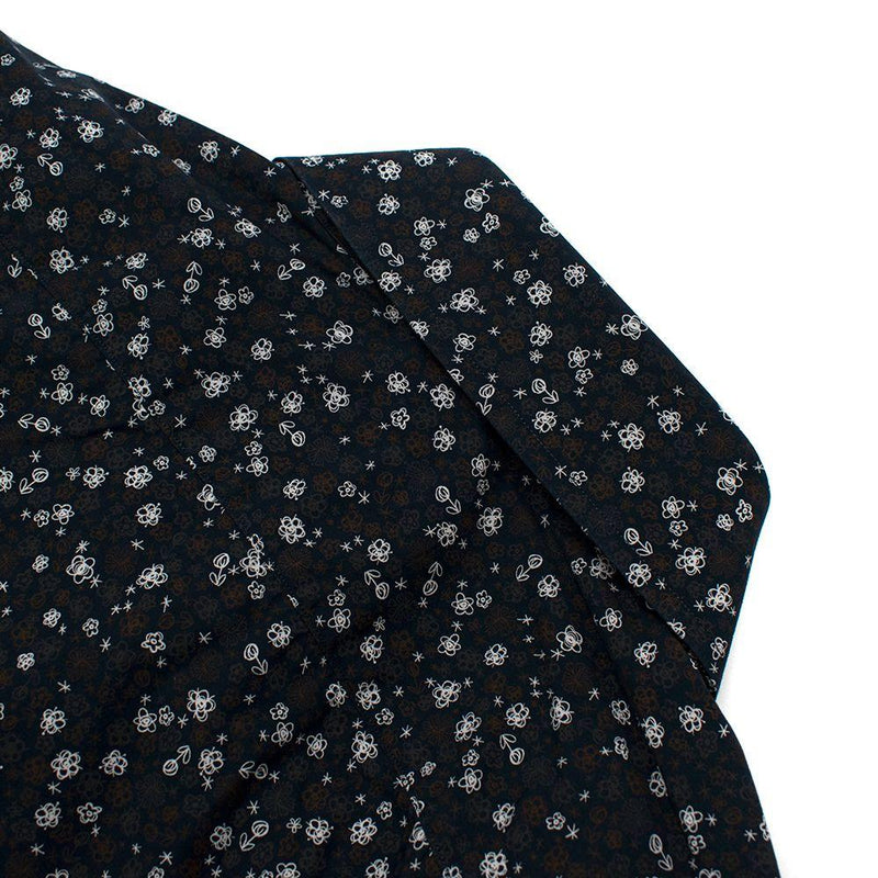 Donato Liguori Navy Abstract Flower Print Shirt