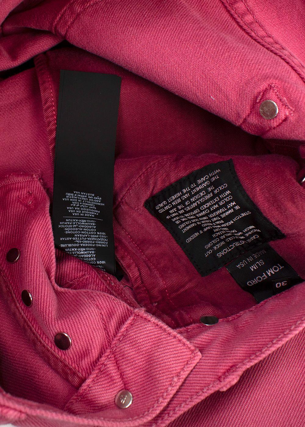 Tom Ford Pink Denim Slim Fit Jeans