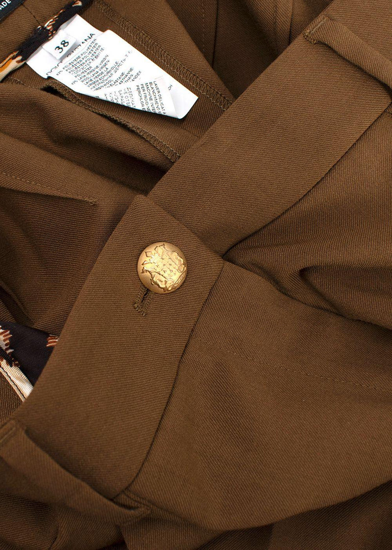 Dolce & Gabbana Brown High Waisted Tailored Trousers