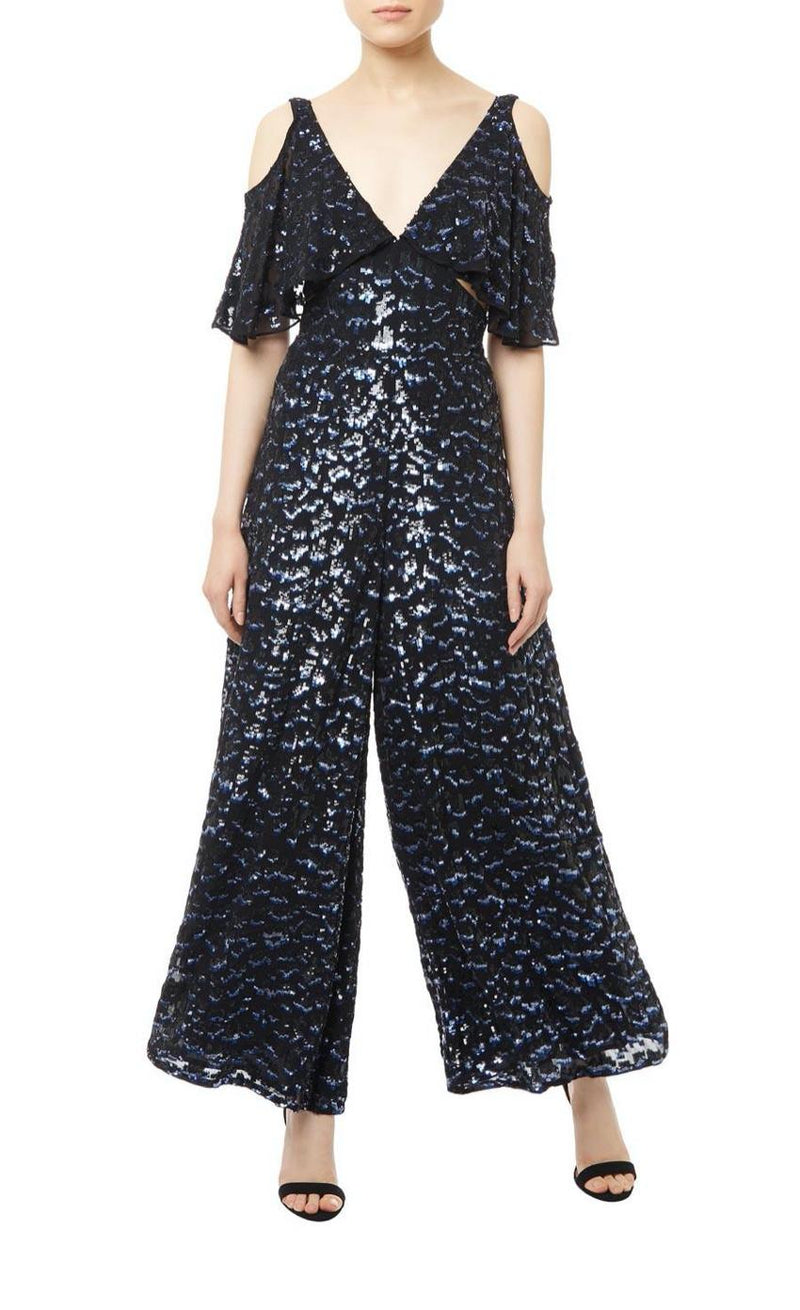 Temperley Celestial Black Embellished Jumpsuit