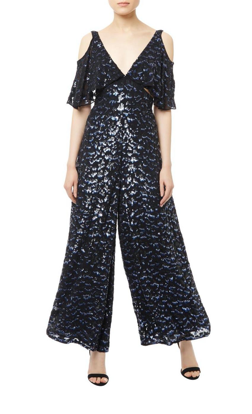 Temperley Celestial Black Embellished Jumpsuit