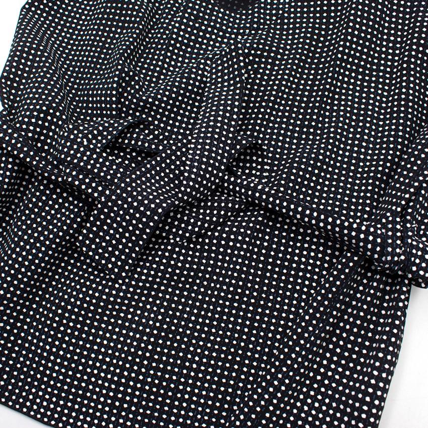 Marni Black Polkadot Tie Back Tunic