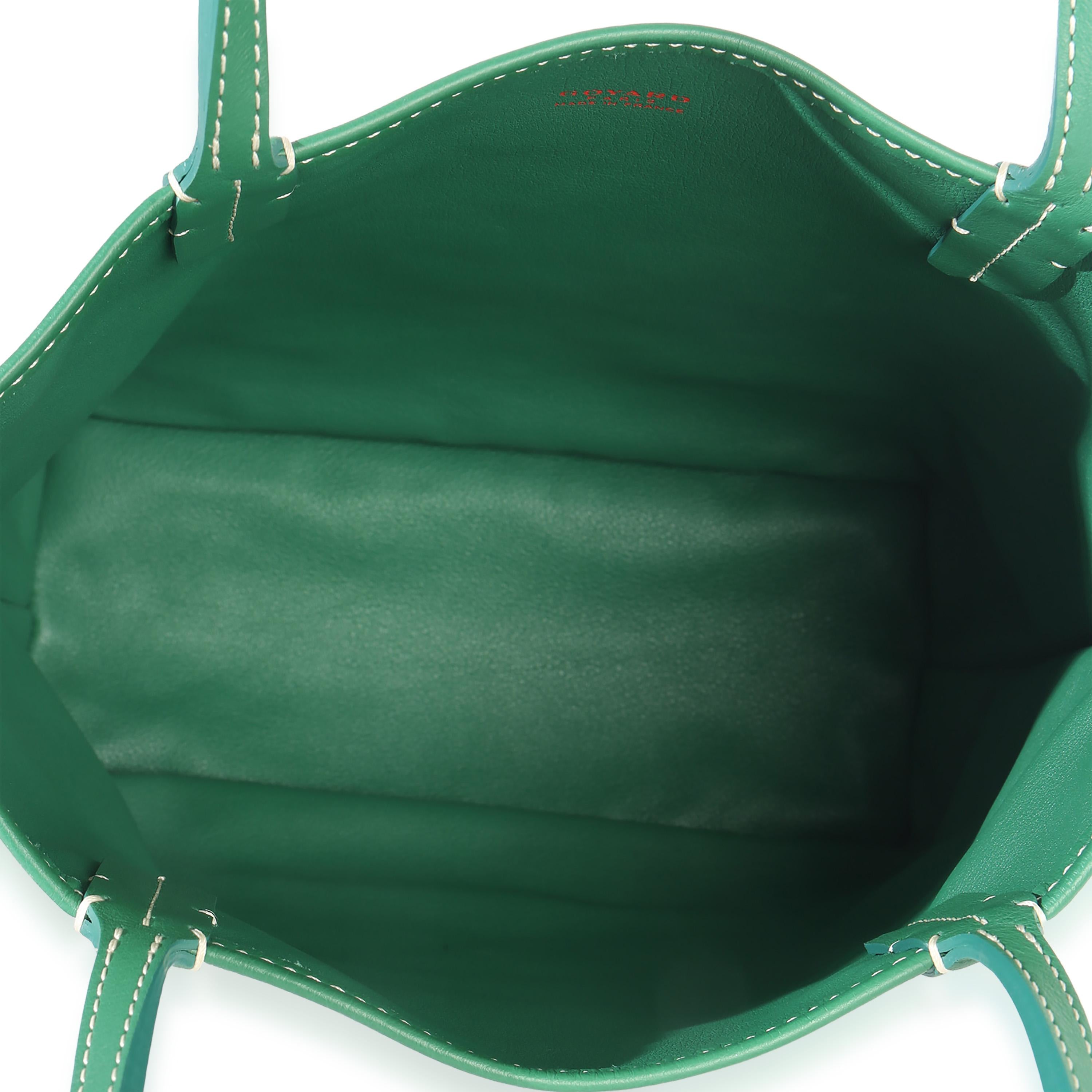 Goyard Mini Anjou Green Goyardine Canvas