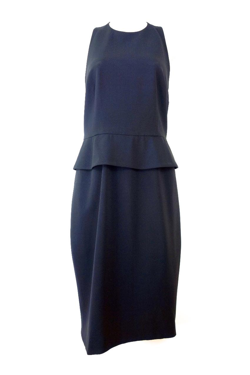 Moschino Cheap & Chic Crepe Halterneck Peplum Dress