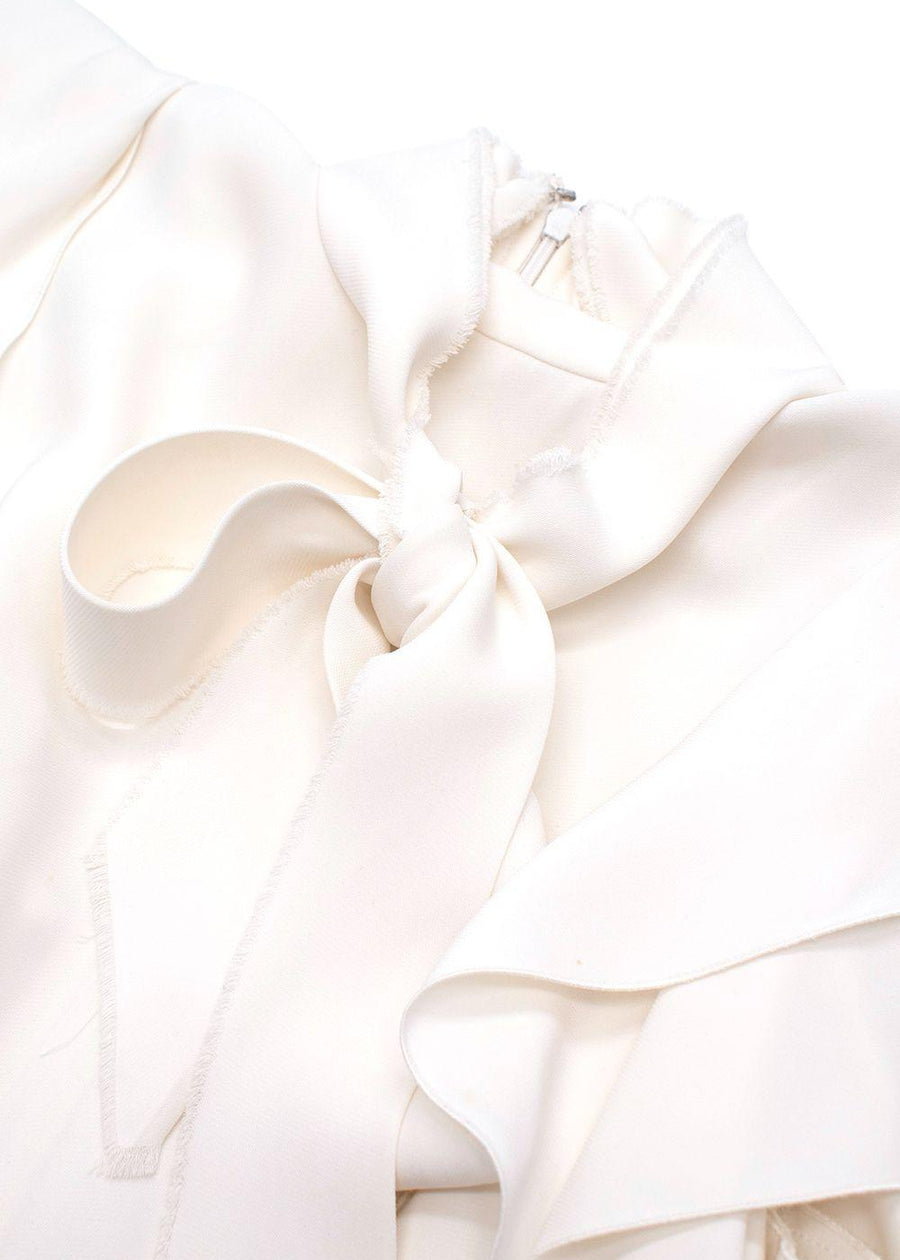 Lanvin Cream Pussybow Frill Blouse