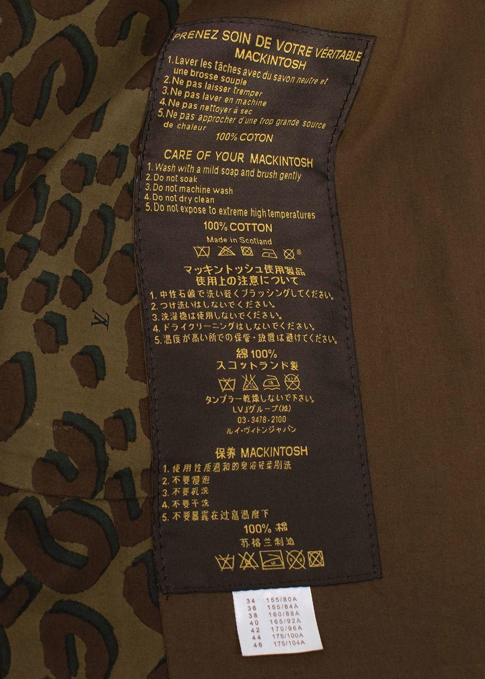 Louis Vuitton Double Breasted Cotton Mackintosh