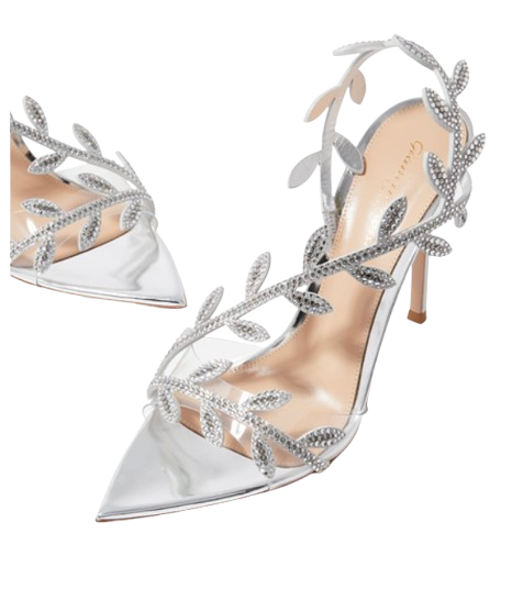 Embellished Silver Flavia Sandals