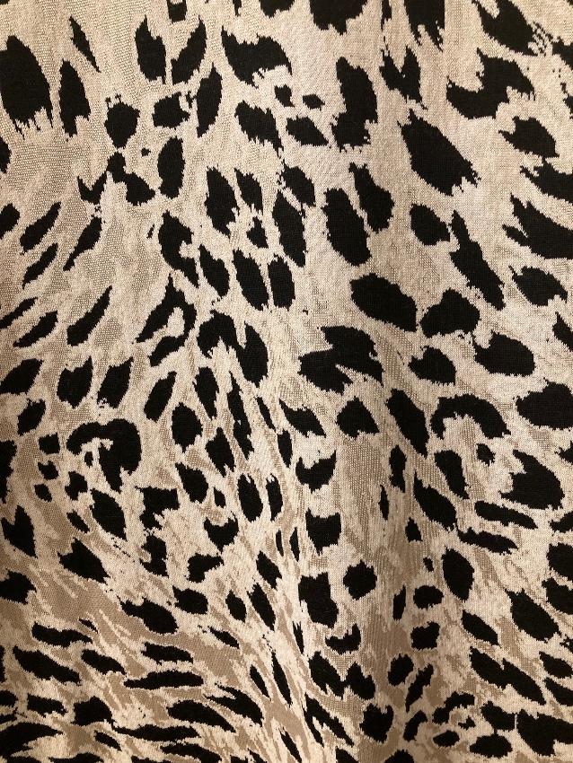 St. John Wool Blend Leopard Jersey Dress