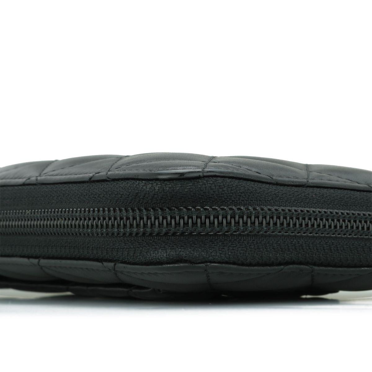 Chanel Black Cambon Zip-around Wallet