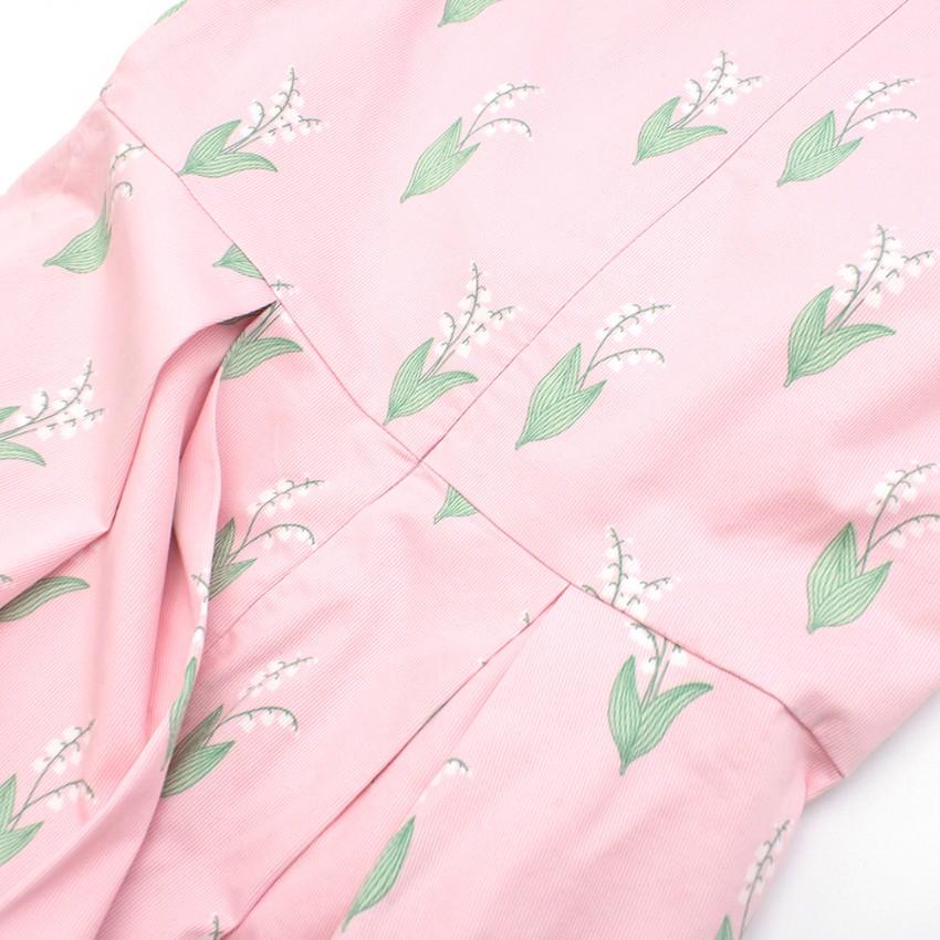 Jacadi baby pink sleeveless printed dress