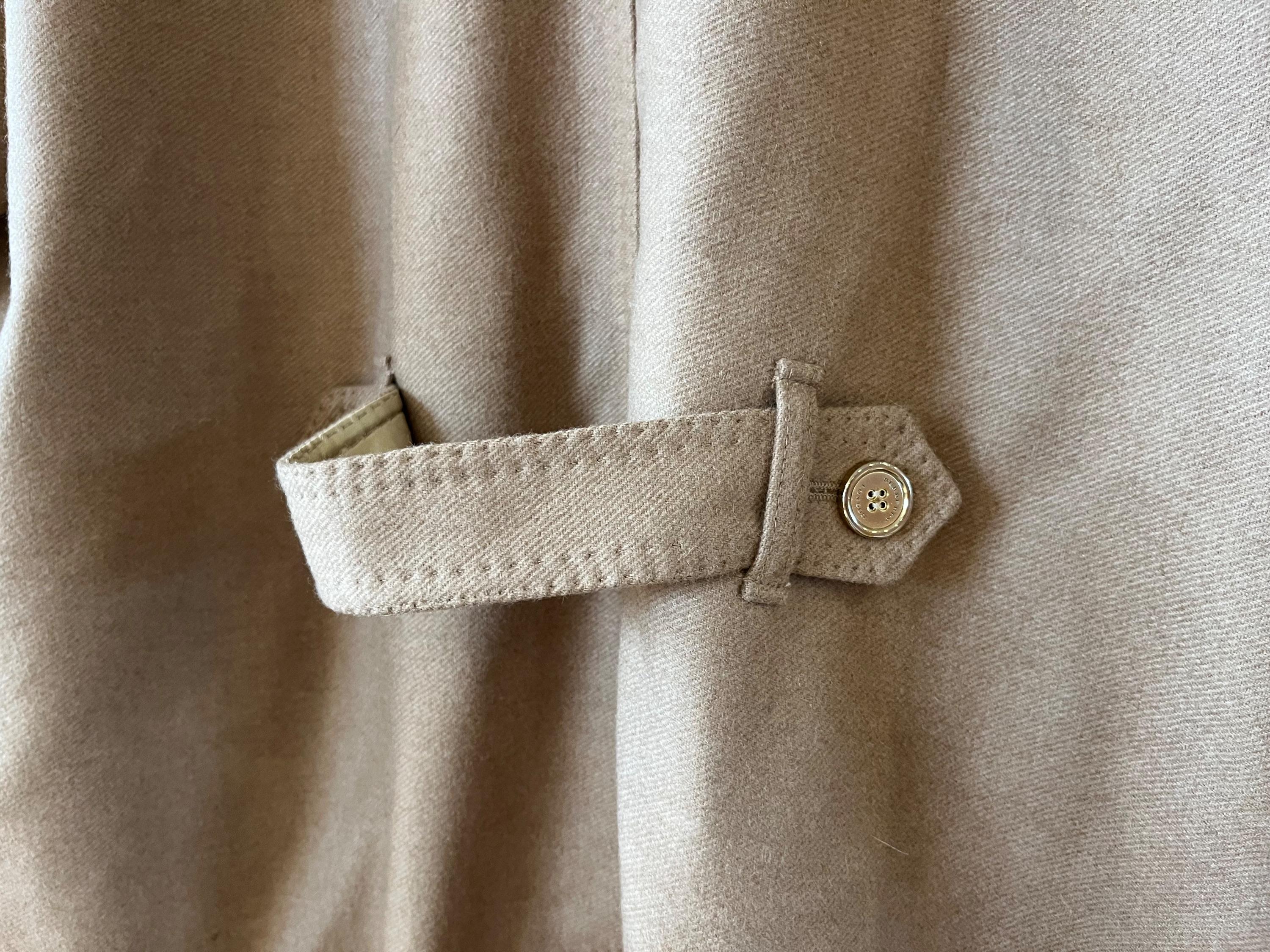 Burberry Beige Camel Hair Single Breasted Coat