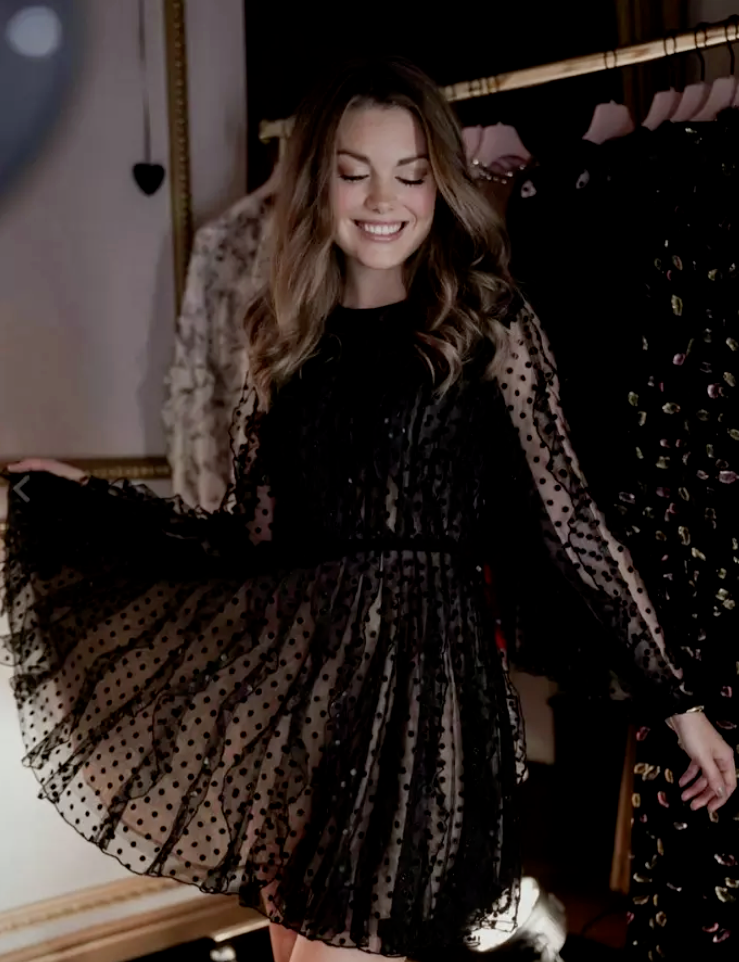 Giambattista Valli x H&M Short black tulle dress