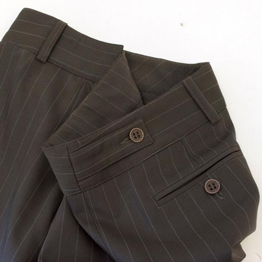 Joseph Brown Pinstripe Suit Trousers