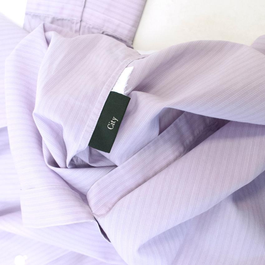Z Zenga Lilac Striped Button Up