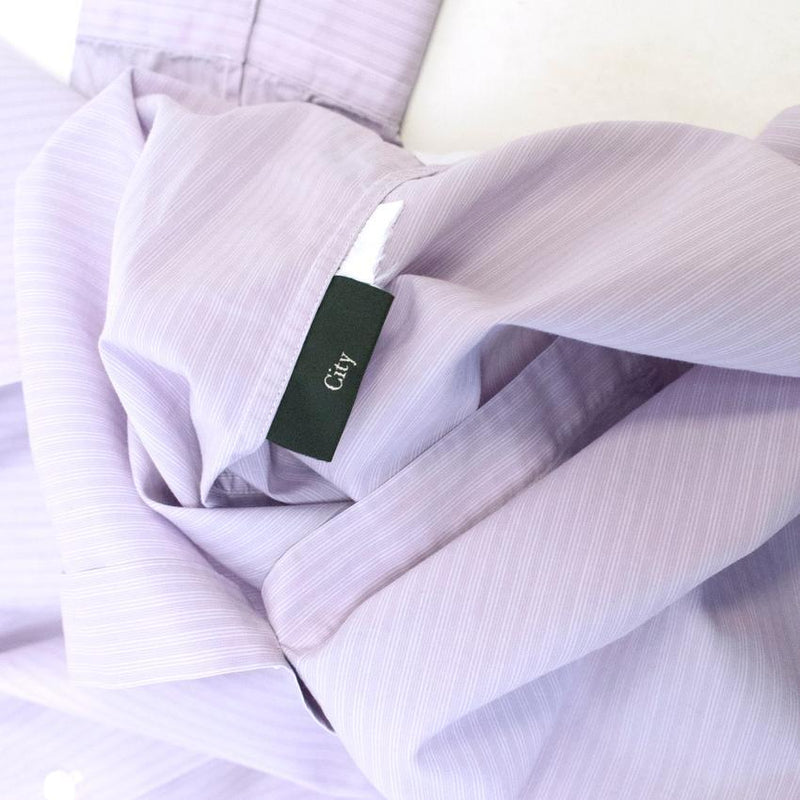 Z Zenga Lilac Striped Button Up