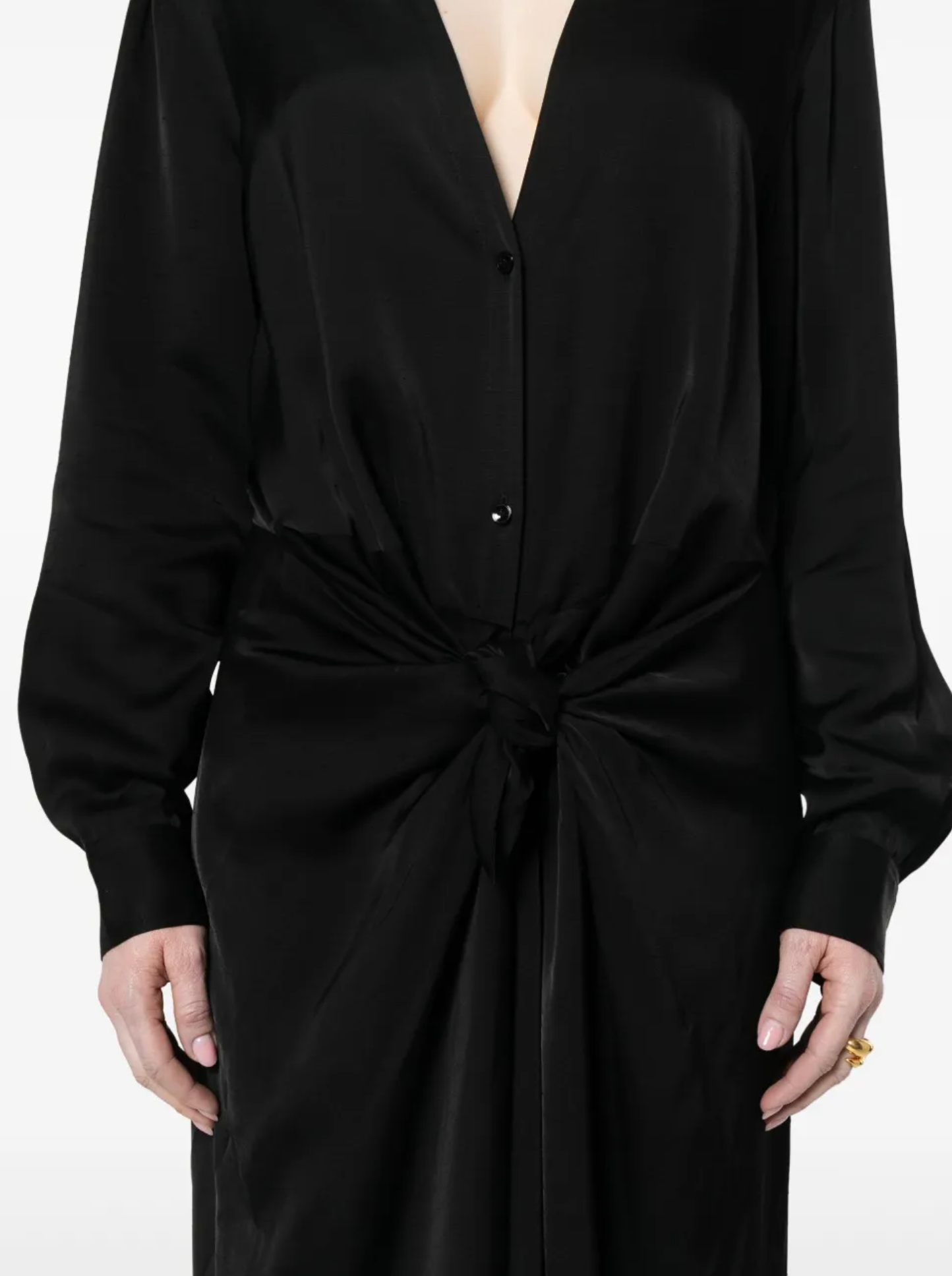 Toteme Knot-Detail Satin Dress