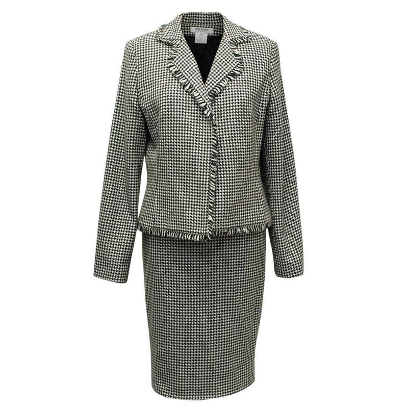 Georges Rech Dogtooth Patterned Skirt Suit