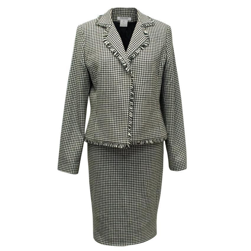 Georges Rech Dogtooth Patterned Skirt Suit