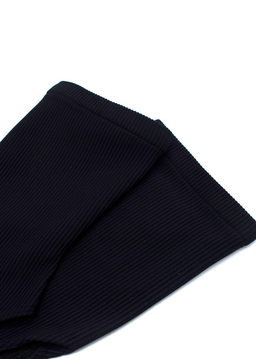 Chanel Navy Ribbed Stirrup Socks
