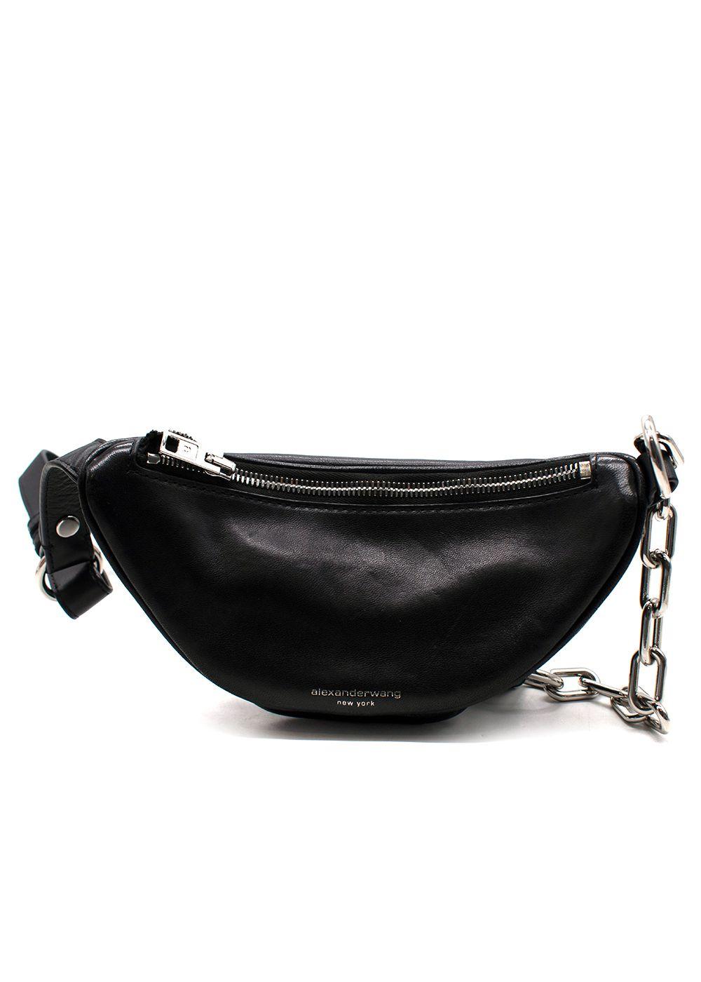 Alexander Wang Black Leather Mini Bum Bag