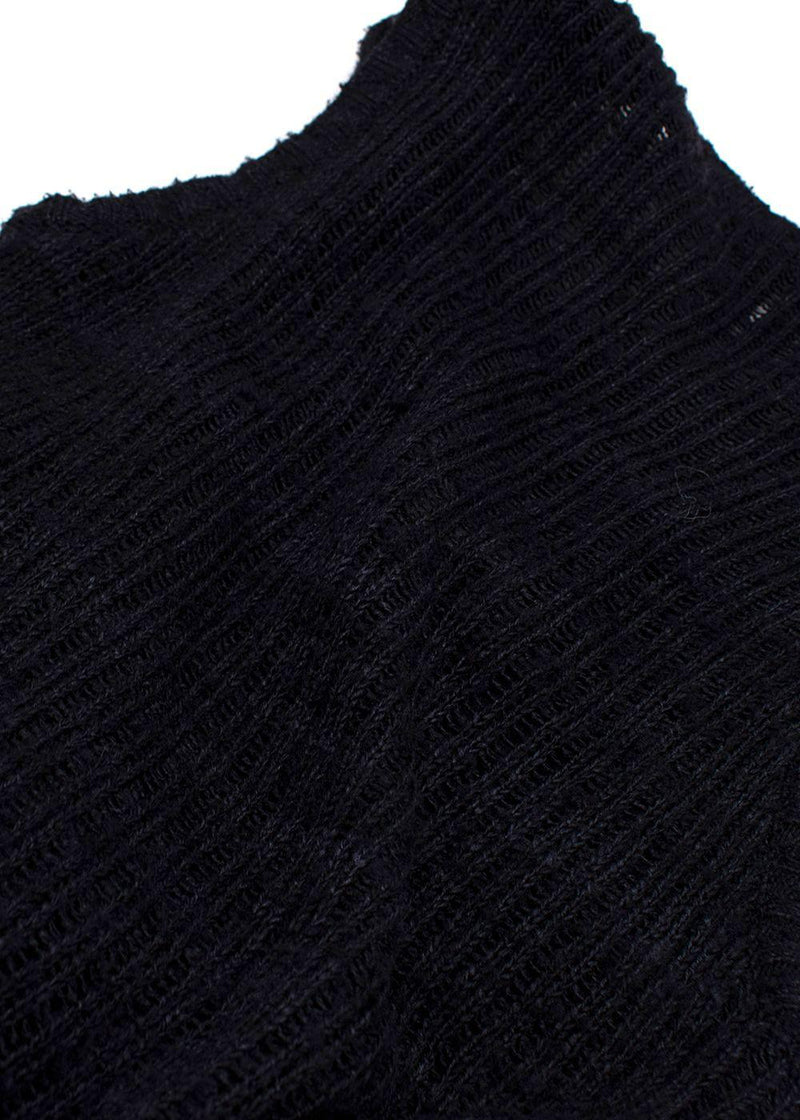 The Row Navy Knitted Tank Maxi Dress