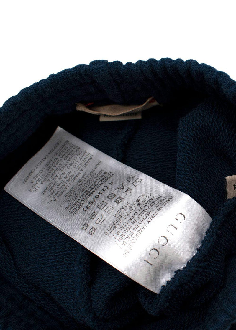 navy cotton jersey logo joggers 3Y