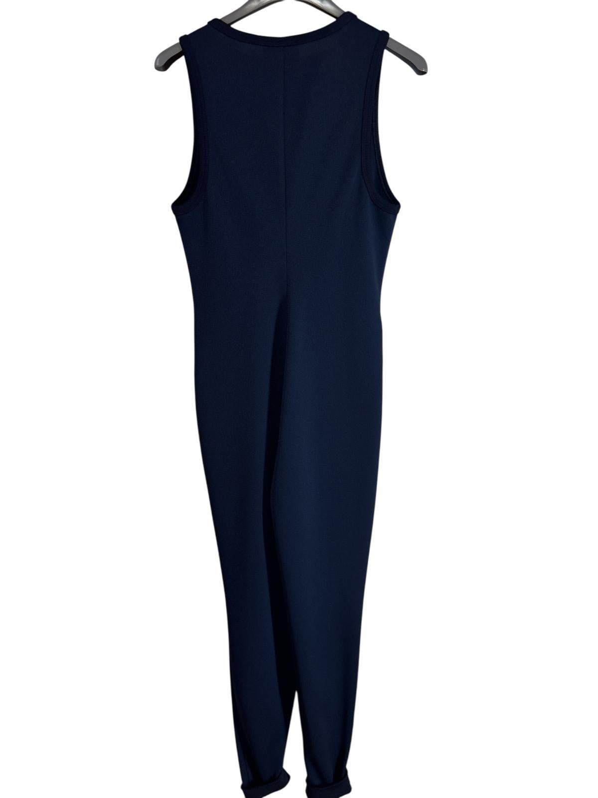 Prada Navy Blue Lycra Jumpsuit