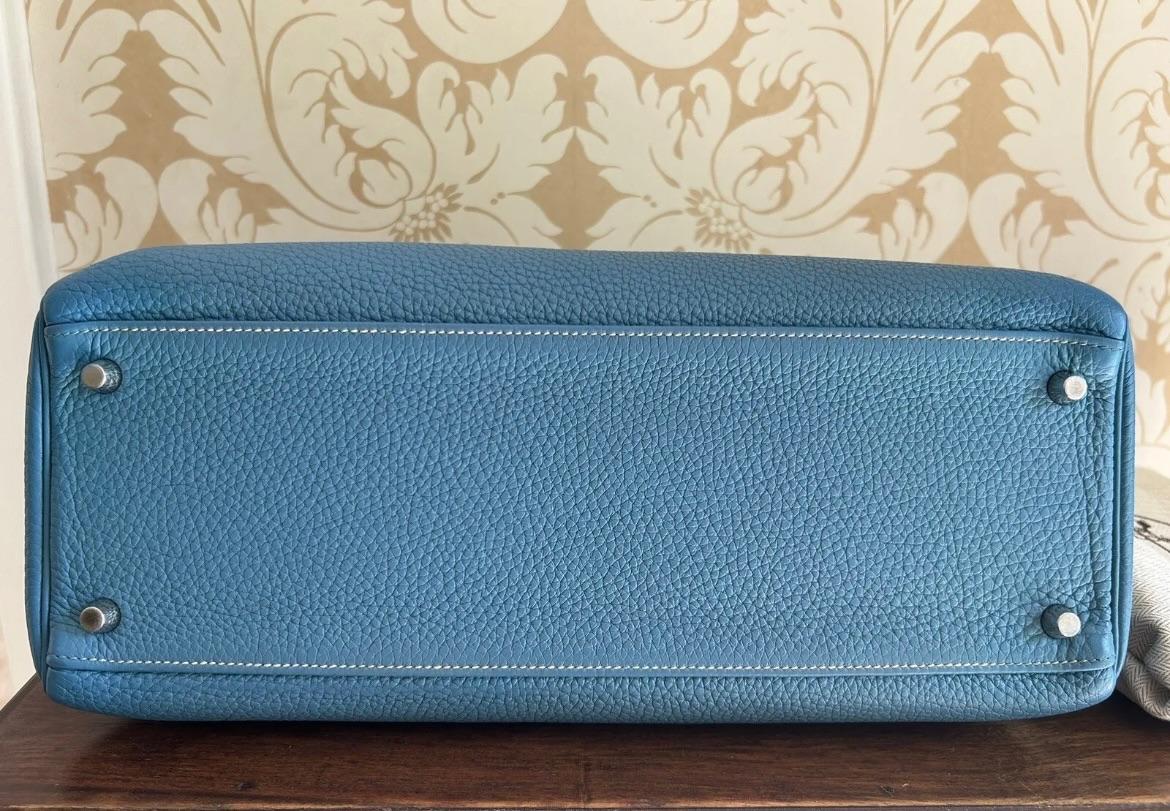Blue Jeans Togo Leather Kelly Bag
