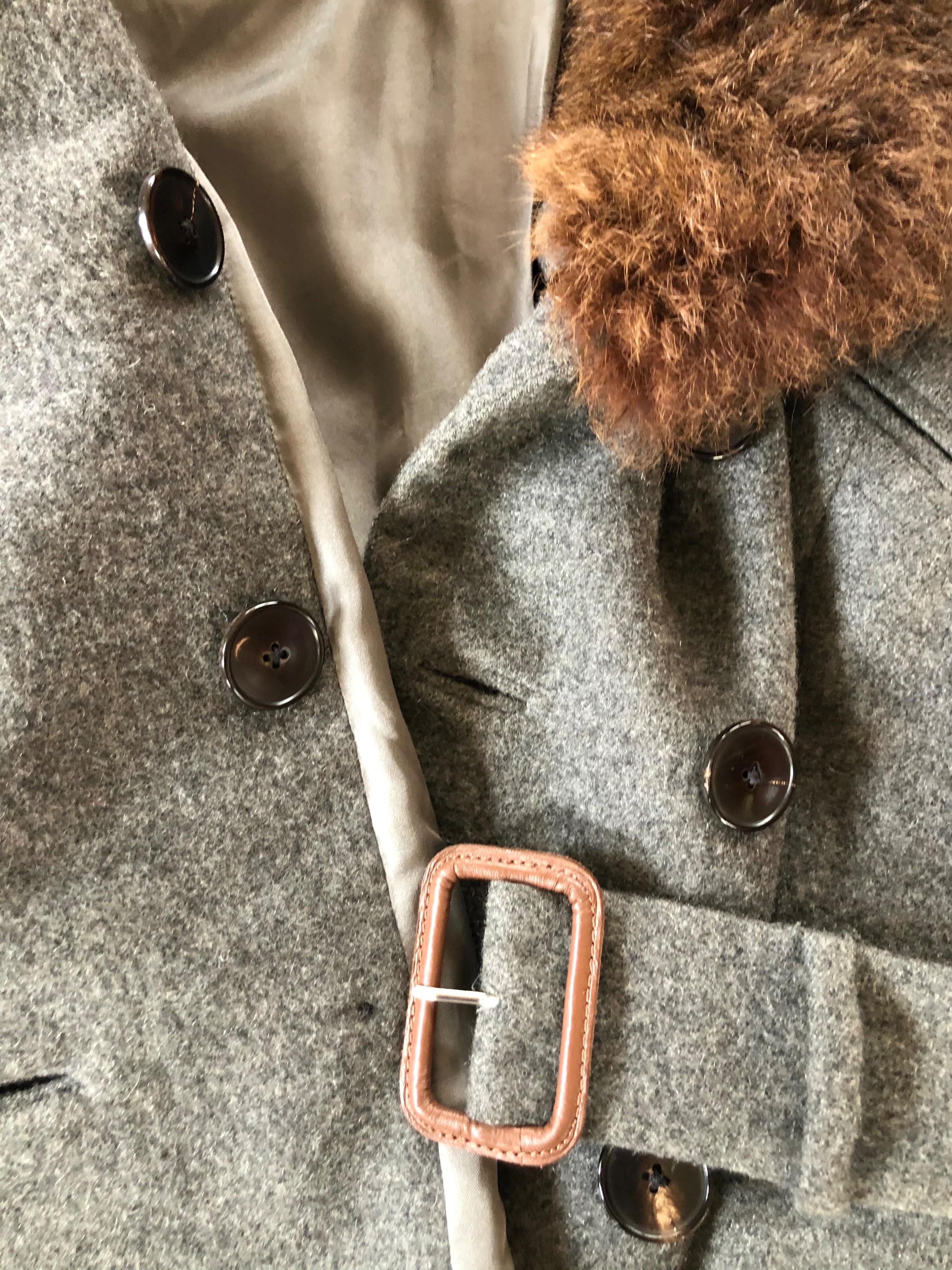 Collection Cashmere Jacket with Rabbit Fur Collar